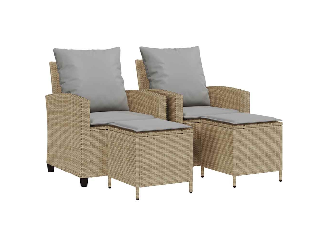 Garden Sofa Set, Garden Sofa Sets Vidaxl Bege Rattan / Vime (n/a)