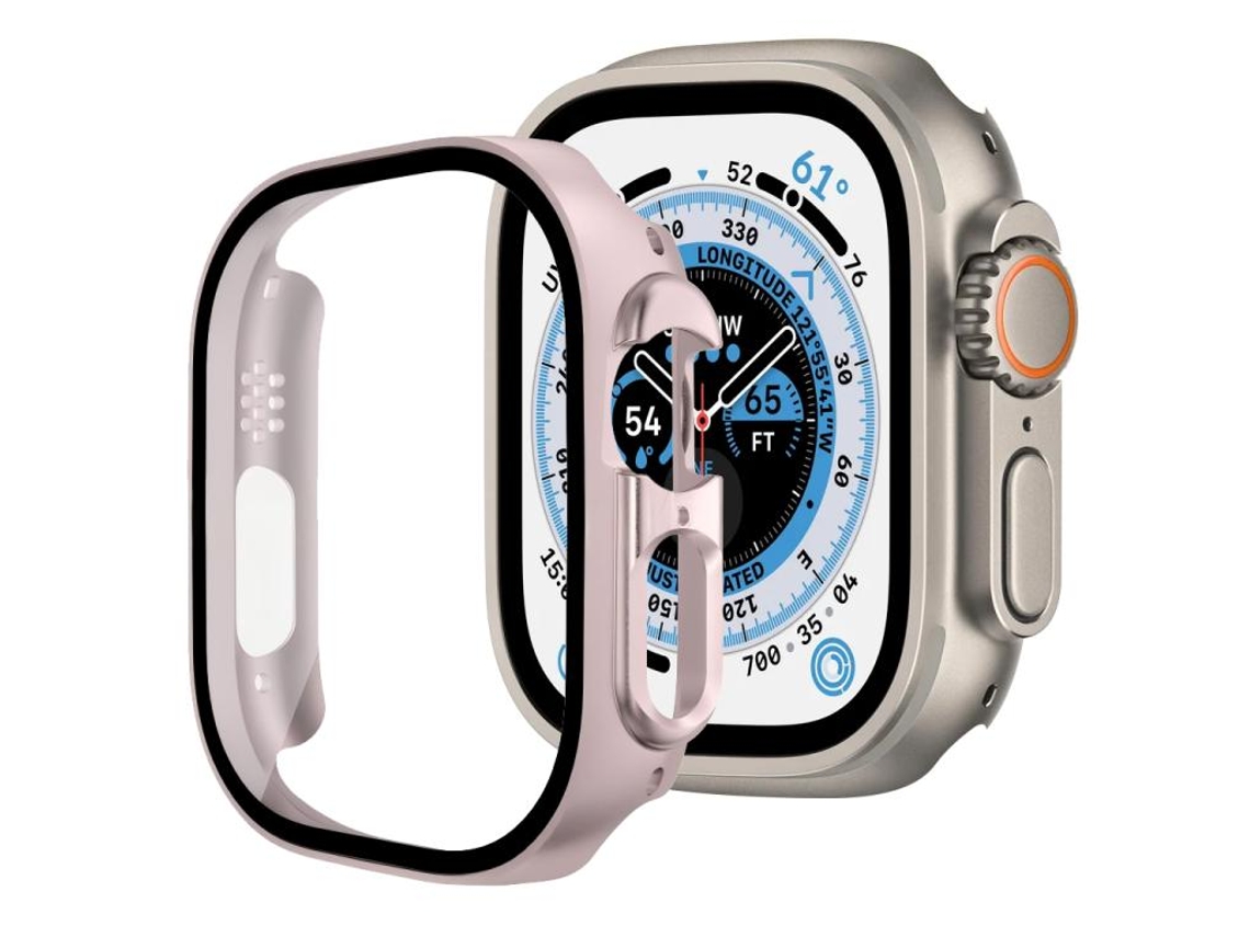 Capa para Apple Watch Series 9 41 mm com Protetor de Tela de Vidro Temperado XIAOMOYU