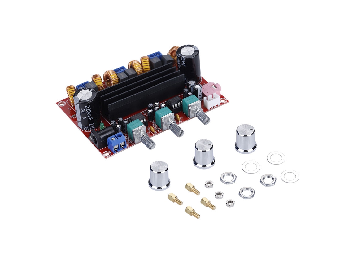 Aetheria placa de Amplificador Digital 3 Canais 200w Som Estéreo Hi fi com Proteção Múltipla