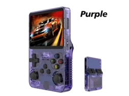 Console de jogos retrô R36s de 3,5 polegadas, sistema Linux de código aberto, console de jogos portátil com 128 GB de memória (Slowmoose)