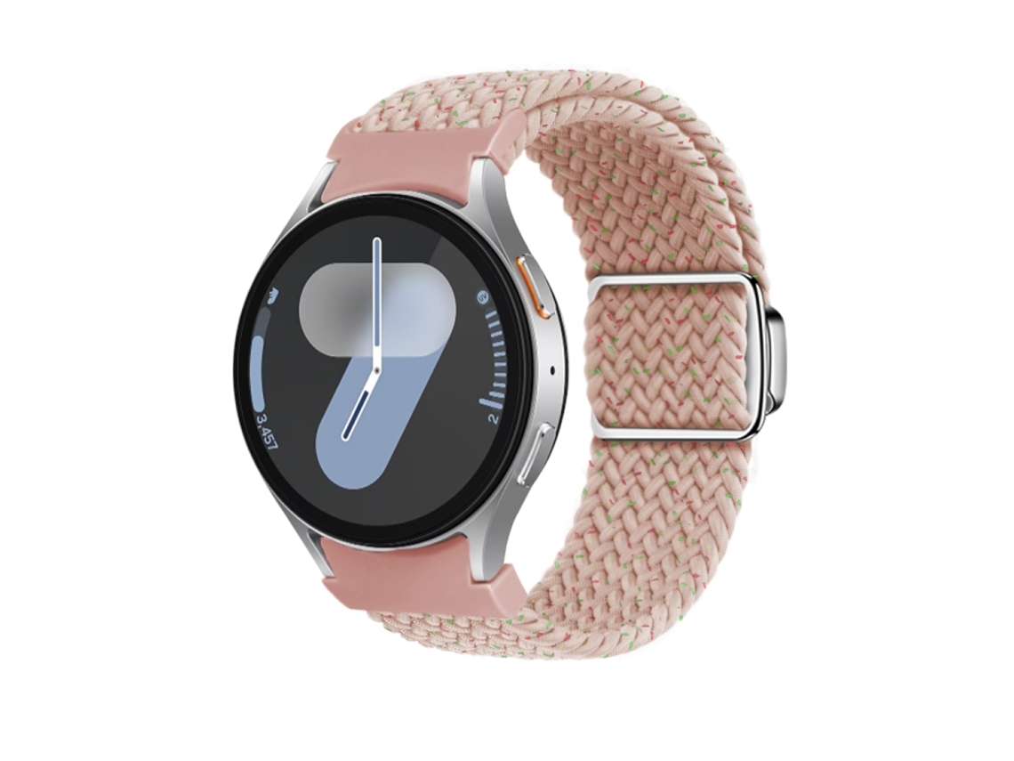 Bracelete Loop Nylon para Samsung Galaxy Watch 7/6/5/4 XIAOMOYU com fivela magnética marrom