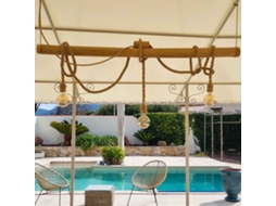 Lona para Pérgola Marfim 5x6 m - TECPLAST 680PR Impermeável