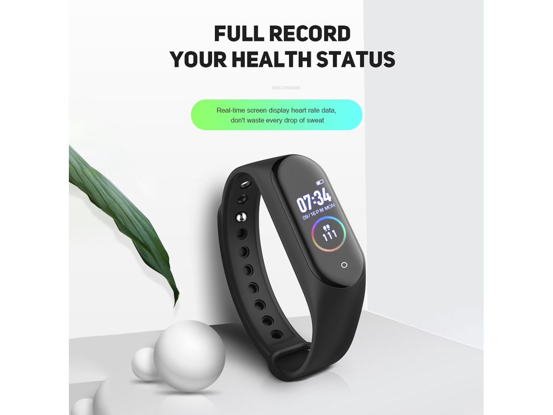 Pulseira Inteligente EOOCOO com Monitor de Frequência e Pressão