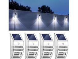 Conjunto De 4 Luzes Externas Com Detector De Movimento Solar À Prova Dágua Stai Aquaforge