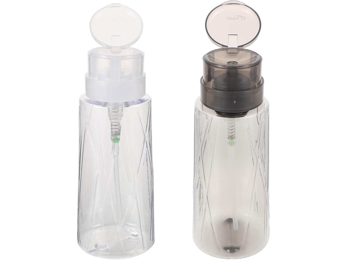 Frasco Dosador Com Bomba Para Esmalte E Removedor De Unhas, Transparente