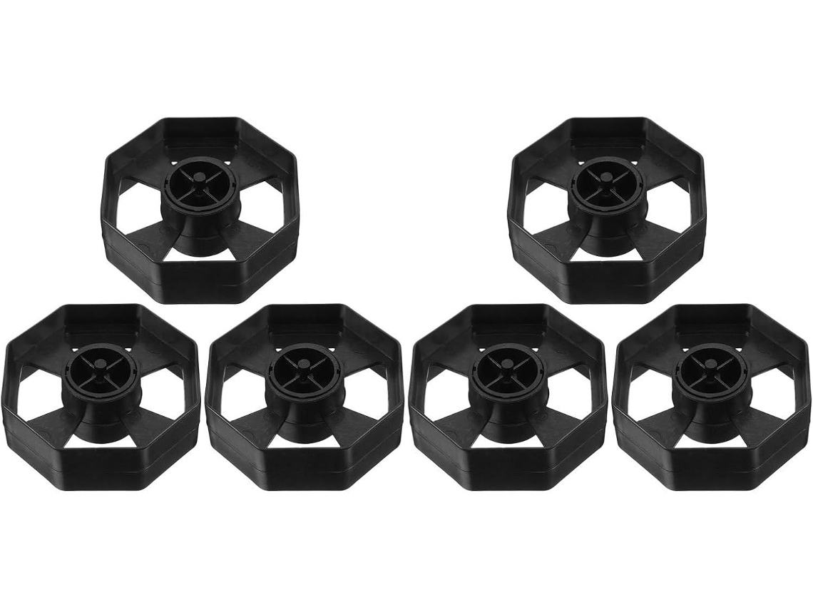 Suporte de mesa Villcase com núcleo adesivo preto Fita, roda de plástico de 7,6 cm e estrutura resistente para dispensador.