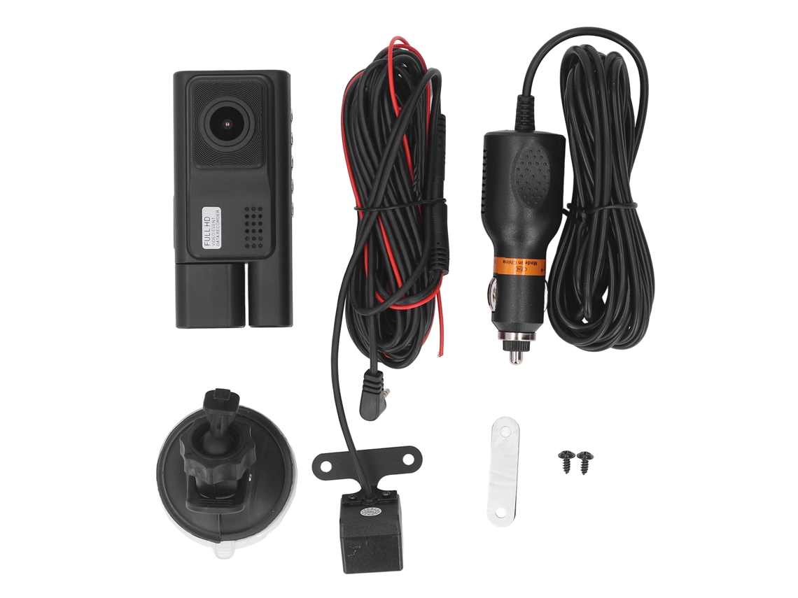 Câmara De Condução Triple Canal 1080p Hd Wifi Com Detecção De Movimento Tela Giratória 2.0 Polegadas Gravador De Viagens Profissional