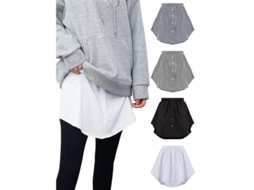 2026 extensor de Camisa para Mulher Ajustável Falso Top de Capa Saia Mini de Poliéster Multicolor Tamanho XL