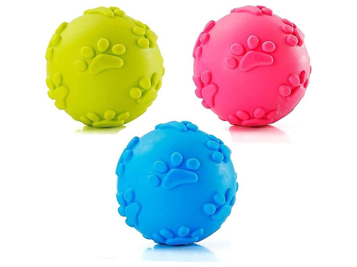 2026 pelota de Juguete para Perros Con Sonido, Limpiador de Dientes, Elástica Y no Tóxica, para Perros Pequeños Y Medianos