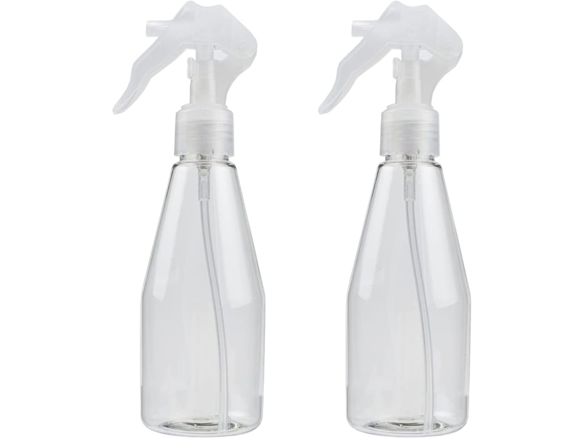 Garrafa Spray Fina Vazia 200ml Transparente Para Limpeza, Beleza, Jardinagem E Cuidados Diários