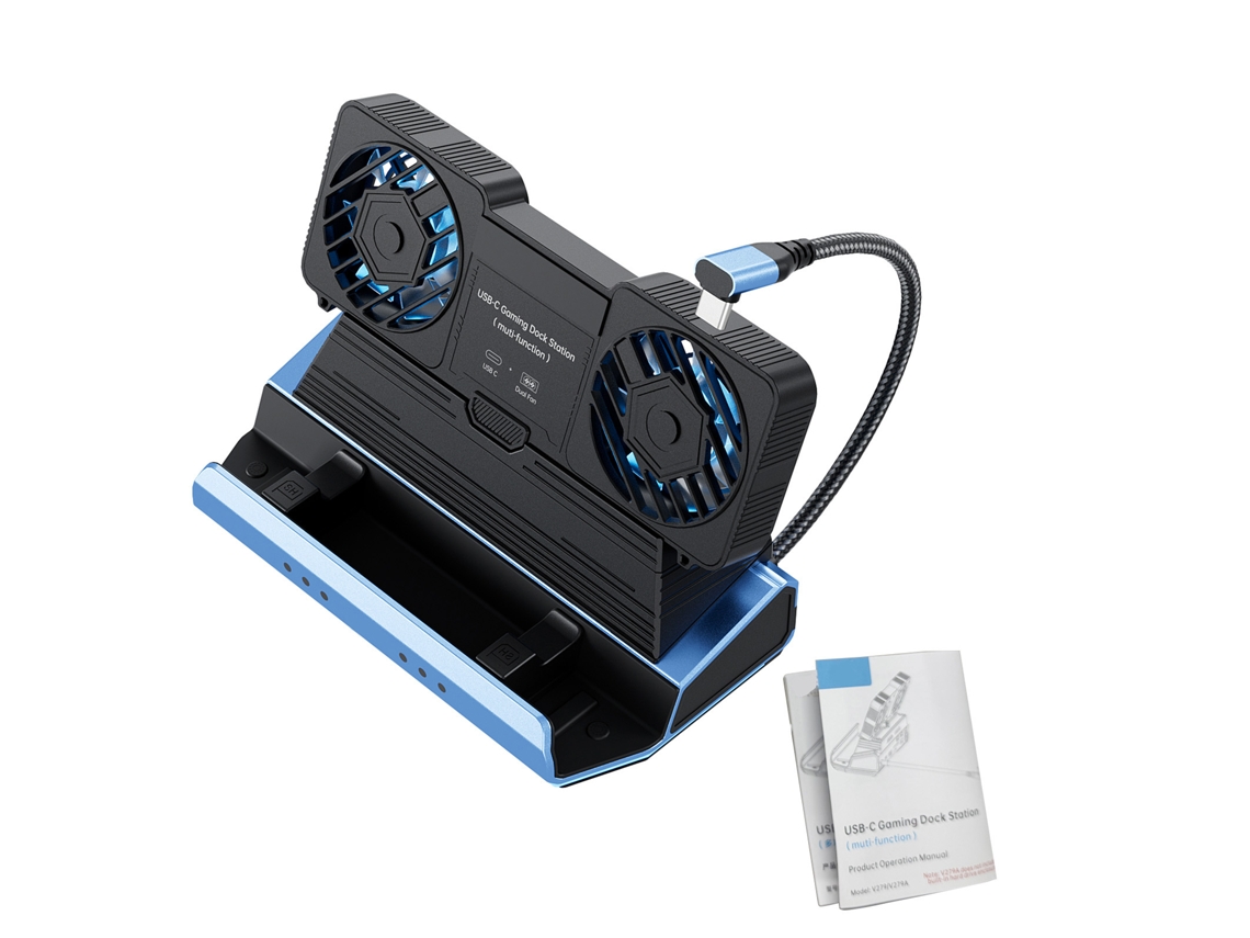 Dock Station Type-c, Expansão Multi-porta, Resfriamento Com Duas Ventoinhas, Console De Jogos 9 Em 1.