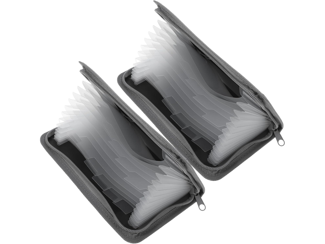 Organizador de Recibos Villcase Small Sanfonado, 2 peças, expansível, para documentos, multifuncional e portátil.