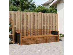 Vidaxl Conjunto De Sofás Para Exterior 3 Pcs Natural