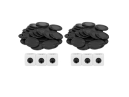 Conjunto de 2 dados de esquerda, direita e centro, divertidos, para festa e torneio, preto | S/MARCA