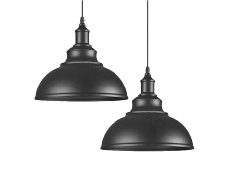 Lustre suspenso industrial vintage E27, para cozinha e sala de jantar