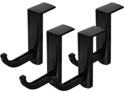 Support De Casque Audio Pour Suspendre Écouteurs 4pcs En Plastique Noir Crochet Léger Et Simple Protège La