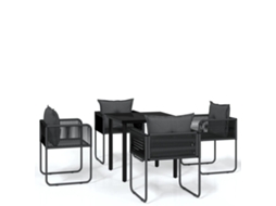 Maison Exclusive - 5 Pcs Conjunto De Jantar Para Jardim Preto