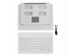 Aetheria suporte Giratório para Tablet Pasta Ajustável com Teclado Bt Branco