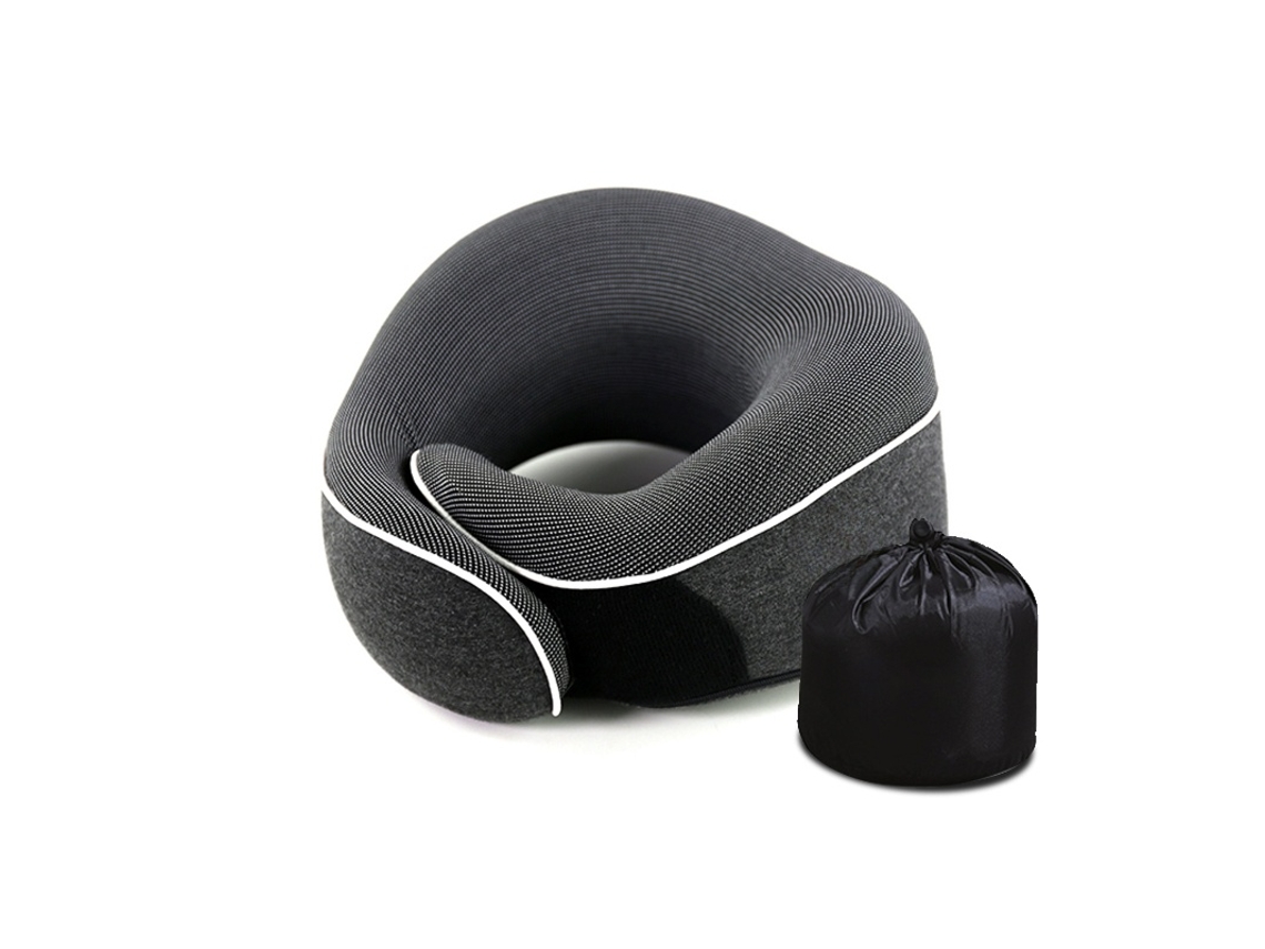 Elysve Almofada Pescoço Em Espuma Viscoelástica, 45 Cm, Cor Cinzento Escuro