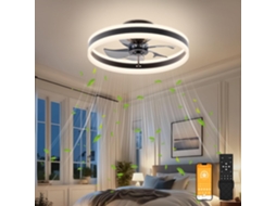 Ventilador Com Luz Led, 3000k, 6500k, 40 Cm, Comando Remoto, Para Quarto, Sala, Cozinha Ou Escritório