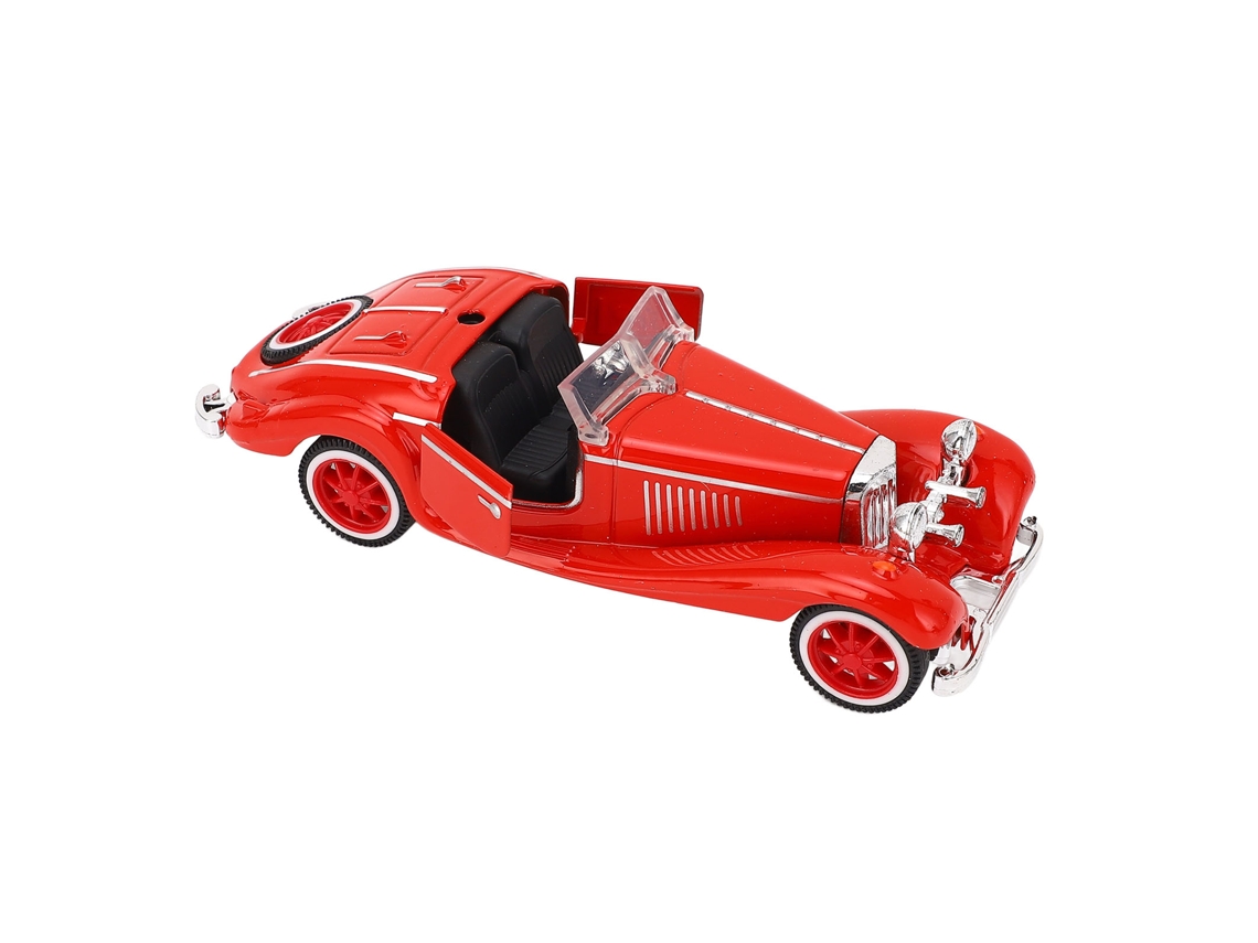 Mali modelo de Carro Conversível Vintage 1:32 em Liga para Presente de Aniversário Vermelho