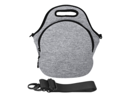 Bolsa esportiva para almoço com alça de ombro e isolamento de neoprene para piqueniques ao ar livre, viagens e trabalho, Aquaforge cinza claro