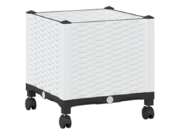 Conjunto 1 Vaso De Jardim Vidaxl Branco Polipropileno (40 X 40 X 48 Cm)