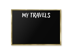 Magnetic Glass Board My Travels For The Hall Espelharte (70x50 Cm)