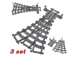 Novos Trens Da Cidade Trilhos Flexíveis Retos Macios Switch Building Block Modelos Criativos Ferrovias Brinquedos Para Crianças Presentes Hengjian