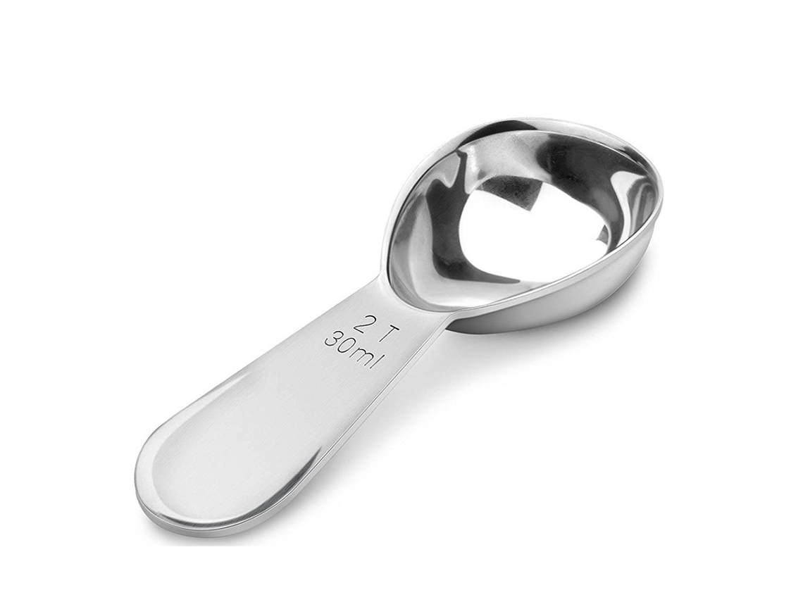 Colher Medidora De Café 30 Ml Feita Aço Inoxidável Durável. Para Máquina De Café Com Design Reutilizável E Fácil Limpeza