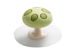 Alça para tampa de vaso em silicone anti derrapante, cogumelo verde, para banheiro infantil S/MARCA