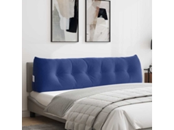 Vidaxl Travesseiro Para Costas Azul Polícia 180 X 24 X 50 Cm Veludo