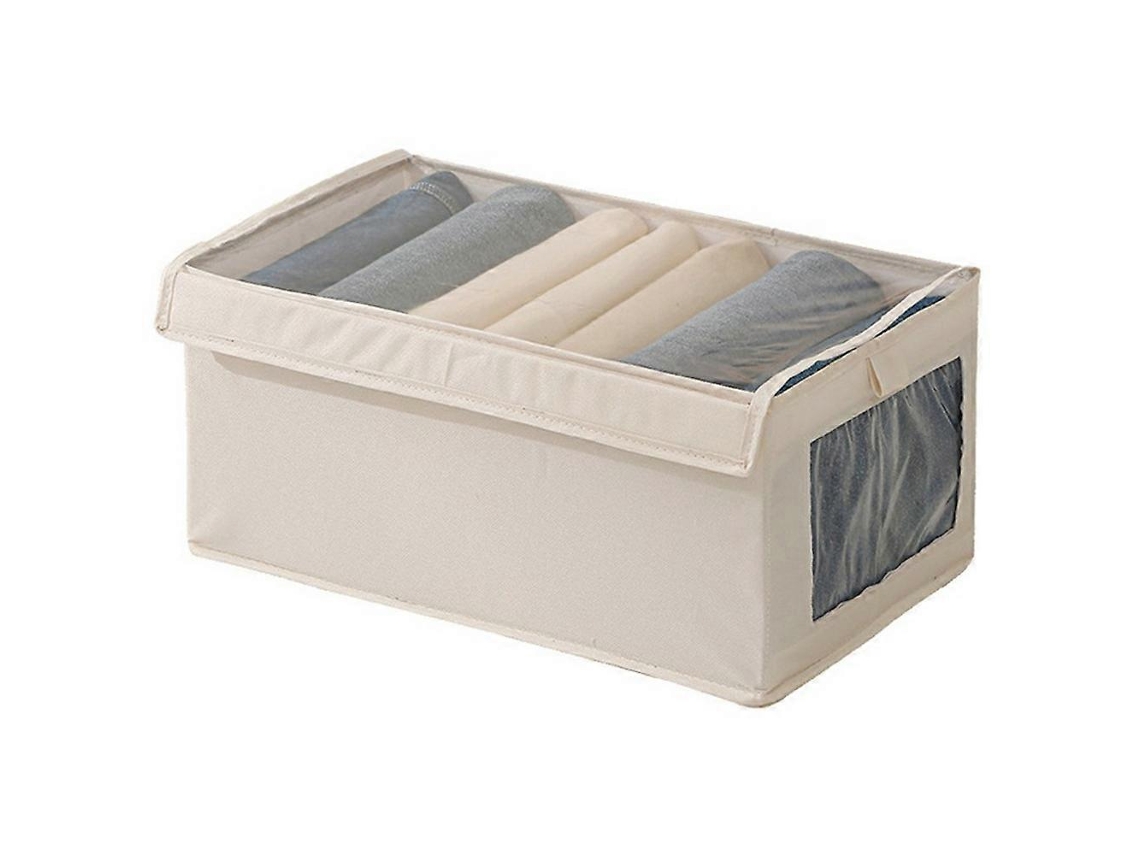Caixa De Armazenamento Dobrável Em Tecido Oxford Xl Com Janela Transparente, Com Tampa Para Organizador De Roupas De Armário, 44 ​​x Olysi Shop