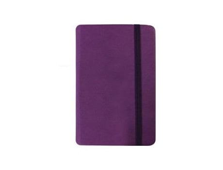 Bloco Notas Pautado 14x9cm Semi Pele Roxo 116 Flh agenda