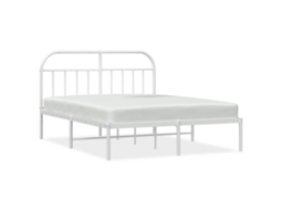 Bed Frame, Bed Frames Vidaxl Branco Aço (150 X 200 Cm)