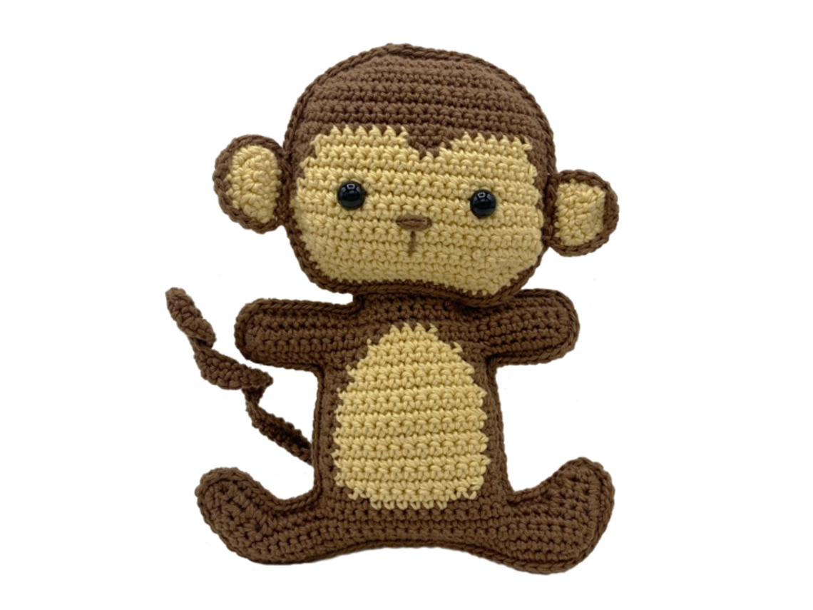 Kit De Crochê Hardicraft Macaco Morris 17 Cm Conjunto De Artesanato Em Crochê
