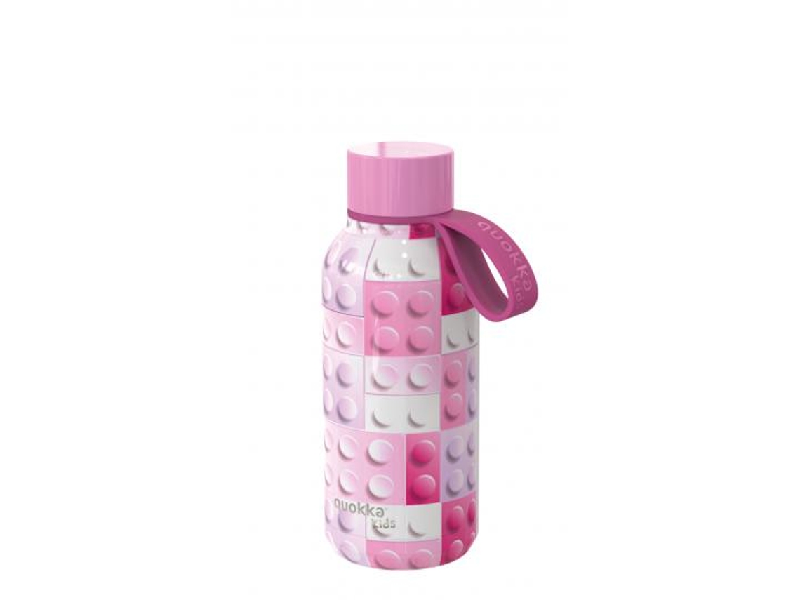 Garrafa Criança de Aço Inoxidável Pink Bricks 330 Ml QUOKKA