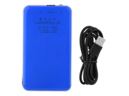 Bateria Portátil de Carregamento Sem Fio Azul 6000mah Qi Carregamento Rápido EOOCOO (carregamento Sem Fio 2 em 1)