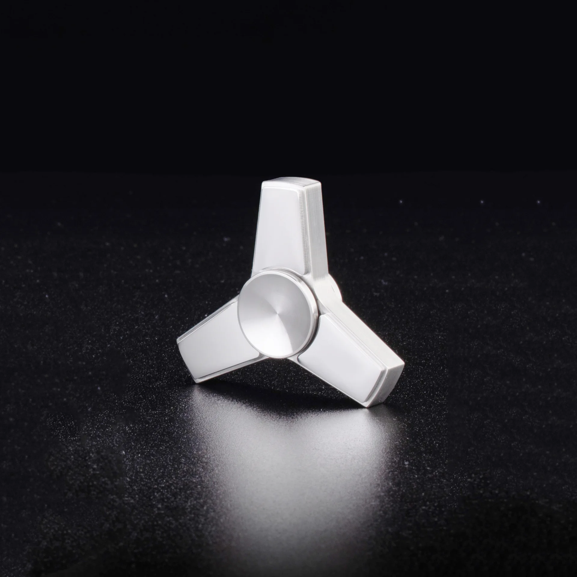 (prateado) Mini Fidget Spinner, Brinquedo Anti-stress De Metal Giratório À Mão