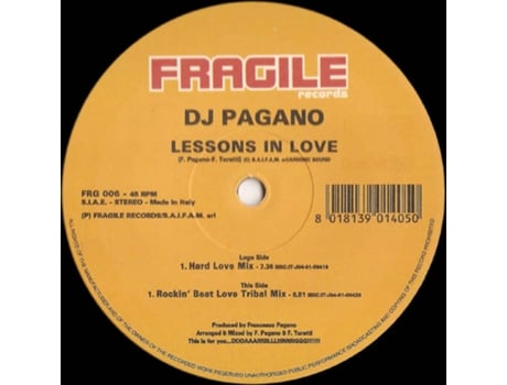Vinil Lessons In Love Fragile Records
