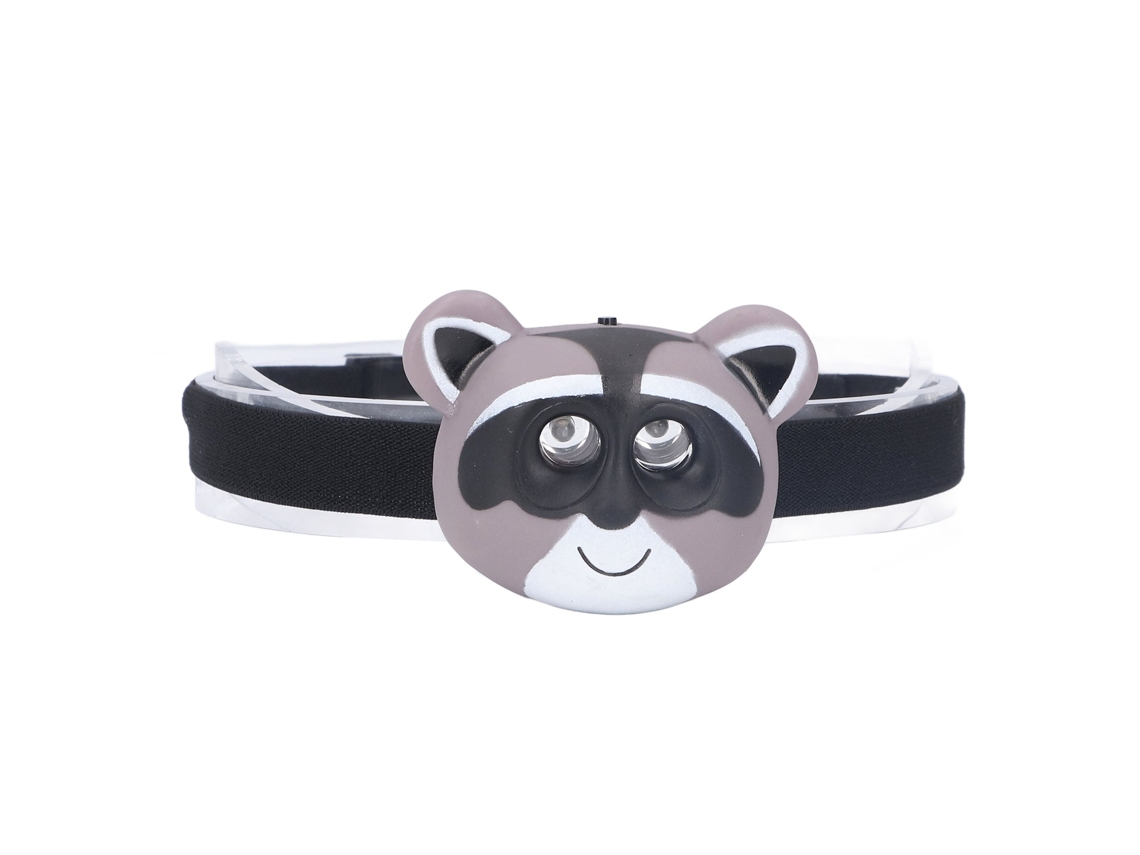 2026 lanterna Frontal para Niños com Design de Mapache 2 Modos de Iluminação Leve de Bateria Led Plástico