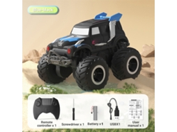 Mali carrinho de Controle Remoto Stunt, Veículo Anfíbio Off road 4wd 2.4 Ghz para Terrenos Todos, Presente para Crianças Meninos Meninas, Azul