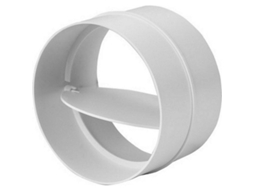 Conector De Tubería De Ventilación Redonda Ø 100mm Con Válvula Antirretorno De Plástico Blanco