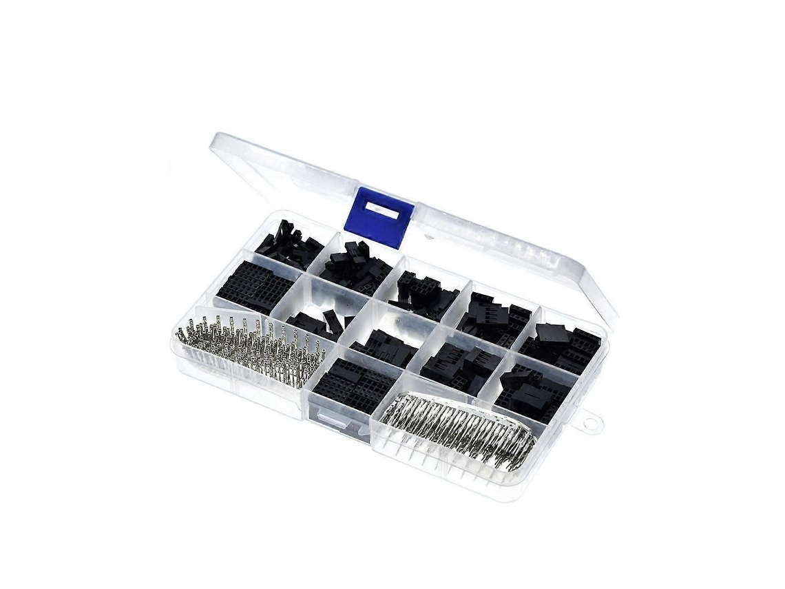 Kit Com 620 Conectores De Pinos E Cabos De Interface 2.54mm Para Eletrônica