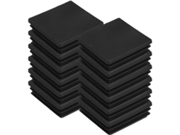 Conjunto De 100 Tampas Plásticas Para Tubos Quadrados, Antiderrapantes, Precisas Para Móveis, Construção E Indústria