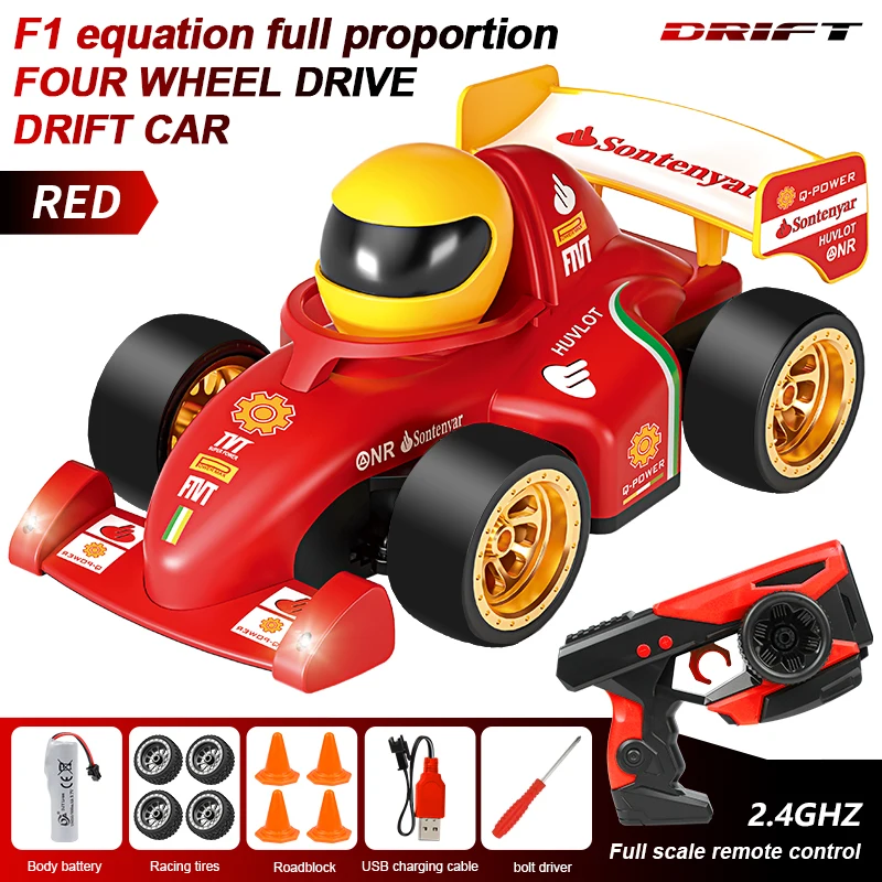(vermelho) Fórmula 2.4g Carro De Drift De Alta Velocidade Com Controle Remoto 4wd