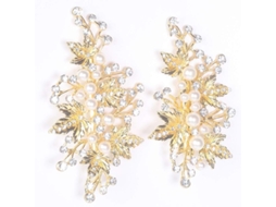 Pinzas De Cabelo De Casamento (2 Peças) - Acessórios De Cabelo Com Joias E Pérolas Para Noivas E Mulheres (ouro)
