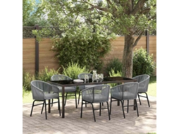 Vidaxl Conjunto De Jantar Para Jardim 7 Unid. Antracite