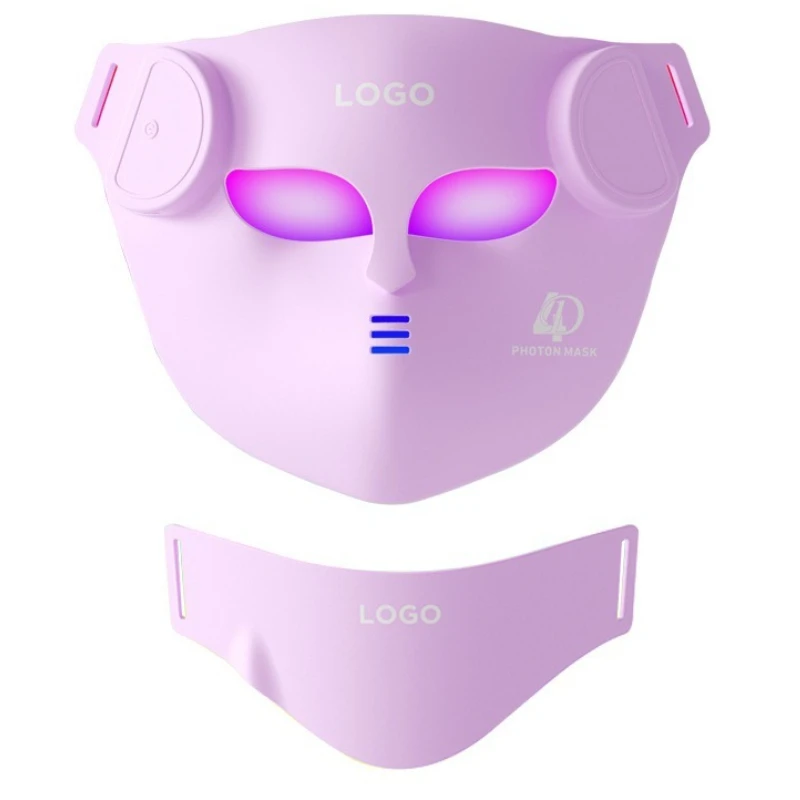 Máscara Facial Vermelha Light (Rosa) para Uso Doméstico, Aparelho Facial Rejuvenescedor.