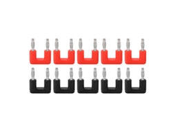 Conjunto de 5 Plugues de Banana Duplos J.20004 para Fios de Alto-falante 2 Vias Macho S/MARCA